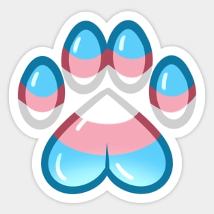 LGBTQ+ Pride Heart Paws - Transgender Sticker